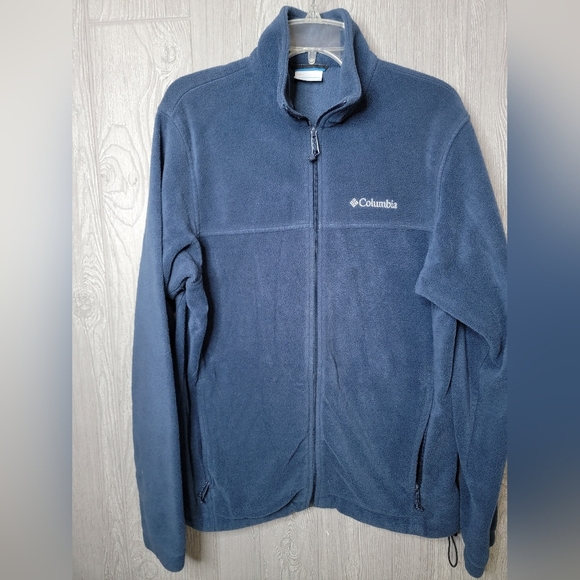 Men's Columbia Blue Fleece Jacket - Picture 7 of 11